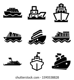 ship icon isolated sign symbol vector illustration - Collection of high quality black style vector icons

