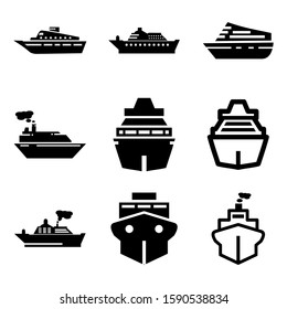 ship icon isolated sign symbol vector illustration - Collection of high quality black style vector icons
