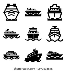 ship icon isolated sign symbol vector illustration - Collection of high quality black style vector icons
