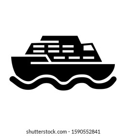 ship icon isolated sign symbol vector illustration - high quality black style vector icons
