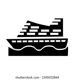 ship icon isolated sign symbol vector illustration - high quality black style vector icons
