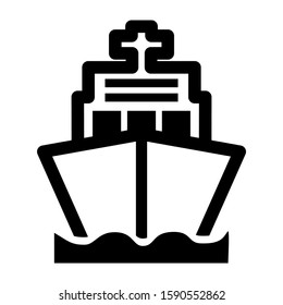 ship icon isolated sign symbol vector illustration - high quality black style vector icons
