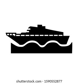 ship icon isolated sign symbol vector illustration - high quality black style vector icons
