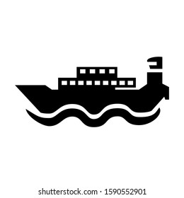 ship icon isolated sign symbol vector illustration - high quality black style vector icons
