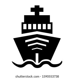 ship icon isolated sign symbol vector illustration - high quality black style vector icons
