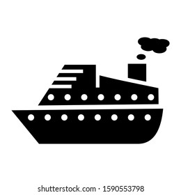 ship icon isolated sign symbol vector illustration - high quality black style vector icons
