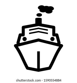 ship icon isolated sign symbol vector illustration - high quality black style vector icons
