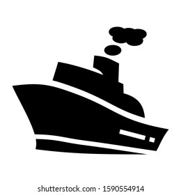 ship icon isolated sign symbol vector illustration - high quality black style vector icons
