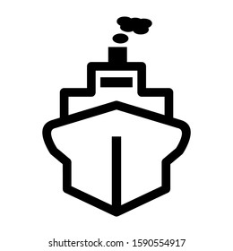 ship icon isolated sign symbol vector illustration - high quality black style vector icons
