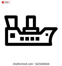 ship icon isolated sign symbol vector illustration - high quality black style vector icons
