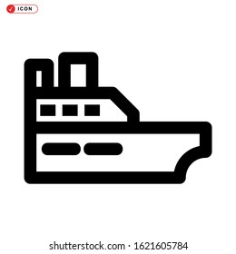 ship icon isolated sign symbol vector illustration - high quality black style vector icons
