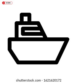 ship icon isolated sign symbol vector illustration - high quality black style vector icons
