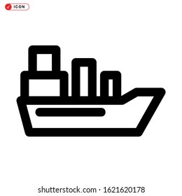 ship icon isolated sign symbol vector illustration - high quality black style vector icons
