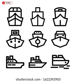 ship icon isolated sign symbol vector illustration - Collection of high quality black style vector icons
