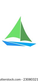 ship icon logo with beautiful color and simple
