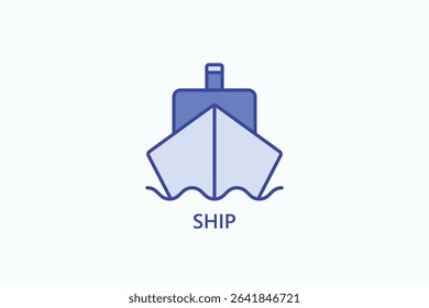 Ship Icon Or Logo Isolated Illustration
