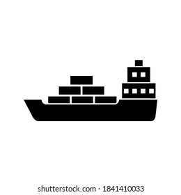 Ship icon, logo isolated on white background