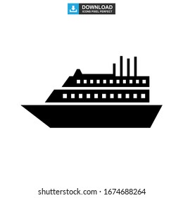ship icon or logo isolated sign symbol vector illustration - high quality black style vector icons
