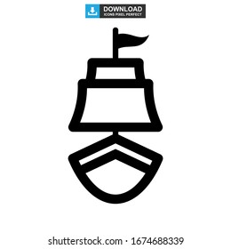 ship icon or logo isolated sign symbol vector illustration - high quality black style vector icons
