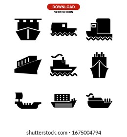 ship icon or logo isolated sign symbol vector illustration - Collection of high quality black style vector icons
