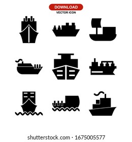 ship icon or logo isolated sign symbol vector illustration - Collection of high quality black style vector icons

