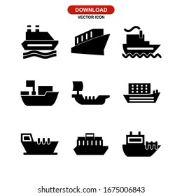 ship icon or logo isolated sign symbol vector illustration - Collection of high quality black style vector icons
