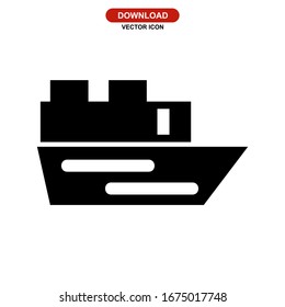 ship icon or logo isolated sign symbol vector illustration - high quality black style vector icons
