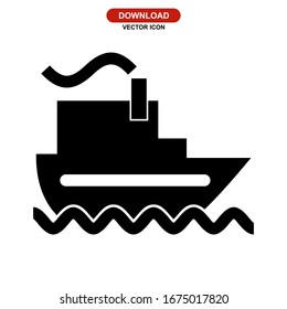 ship icon or logo isolated sign symbol vector illustration - high quality black style vector icons
