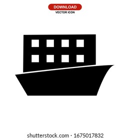 ship icon or logo isolated sign symbol vector illustration - high quality black style vector icons
