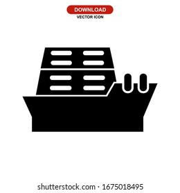 ship icon or logo isolated sign symbol vector illustration - high quality black style vector icons
