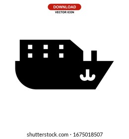 ship icon or logo isolated sign symbol vector illustration - high quality black style vector icons
