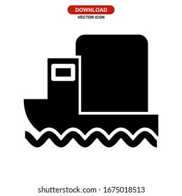 ship icon or logo isolated sign symbol vector illustration - high quality black style vector icons
