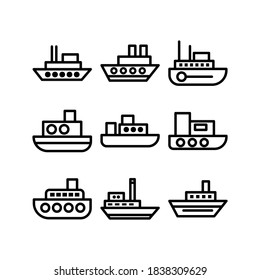Ship icon or logo isolated sign symbol vector illustration - Collection of high quality black style vector icons
