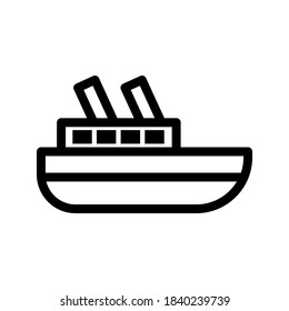 Ship icon or logo isolated sign symbol vector illustration - high quality black style vector icons
