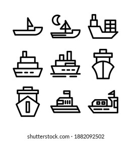 ship icon or logo isolated sign symbol vector illustration - Collection of high quality black style vector icons
