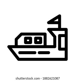 icono de barco o logotipo símbolo de signo aislado ilustración vectorial - iconos vectoriales de estilo negro de alta calidad
