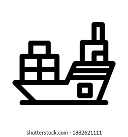 ship icon or logo isolated sign symbol vector illustration - high quality black style vector icons
