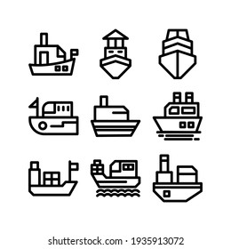 ship icon or logo isolated sign symbol vector illustration - Collection of high quality black style vector icons
