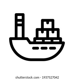 ship icon or logo isolated sign symbol vector illustration - high quality black style vector icons
