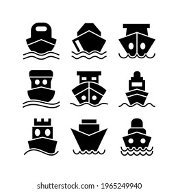 ship icon or logo isolated sign symbol vector illustration - Collection of high quality black style vector icons
