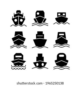 ship icon or logo isolated sign symbol vector illustration - Collection of high quality black style vector icons
