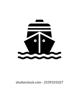 Ship icon logo sign set vector outline