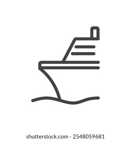 Ship icon Logo symbol outline set