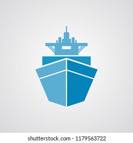 Ship icon logo vector design