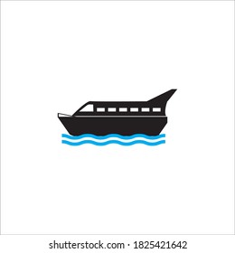 Ship icon logo, vector design illustration