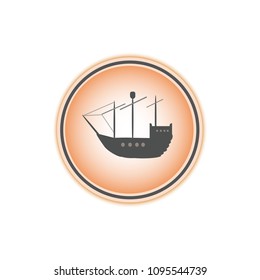 Ship icon. Logos or icons. Vector. White background. Icons for computer game.