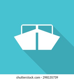 ship icon with long shadow.