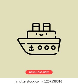 Ship icon modern vector style. Ship icon for web and app. Ship icon concept.