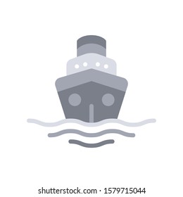 ship icon monochrome colour illustration
