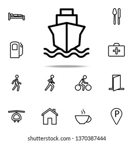 ship icon. Navigation icons universal set for web and mobile on white background
